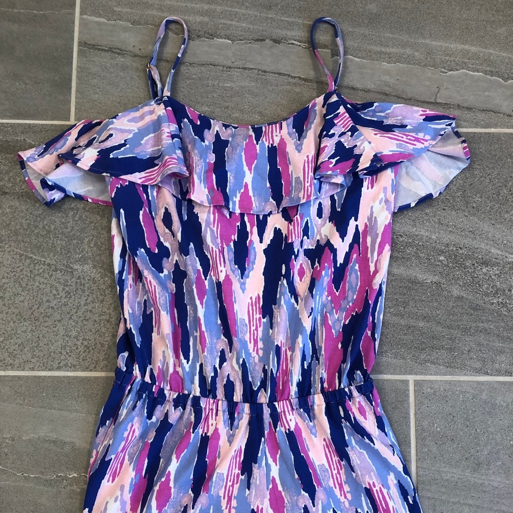 Lilly Pulitzer Klea Off The Shoulder Romper Amethy